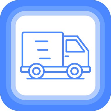 Teslimat. Web simgesi basit illüstrasyon