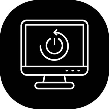 bilgisayar vektör simgesi modern basit tasarım illüstrasyonu