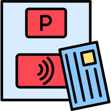 Park yeri ikonu. taslak vektör araba park vektörü simgesi düz izole