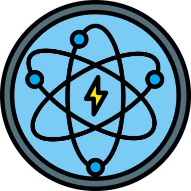 atom simgesi vektör illüstrasyonu