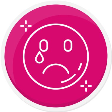 üzgün yüz vektör simgesi modern basit vektör illüstrasyonu