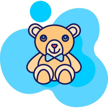 Ayı. Web simgesi basit illüstrasyon