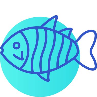 Balık. Web simgesi basit illüstrasyon