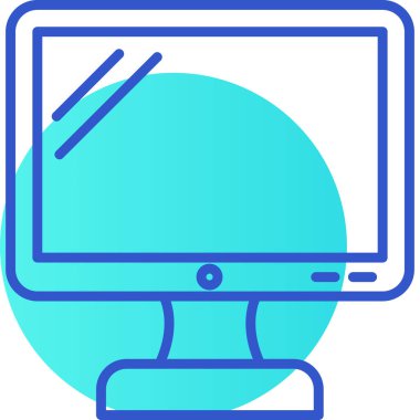 Bilgisayar simgesi. Web için dizüstü bilgisayar vektör simgelerinin basit çizimi