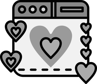 gün tarihi simgesi ana hat biçiminde