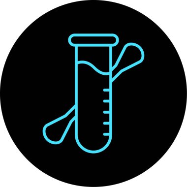 Vektör test tüpü simgesi