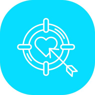 Kalp simgesinin vektör illüstrasyonu