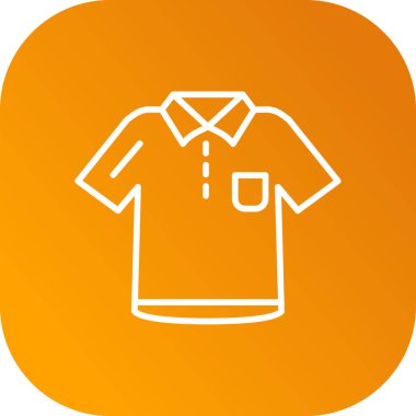 Tek bir gömlek simgesinin vektör illüstrasyonu