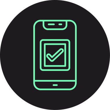 Kişisel ve ticari kullanım için vektör simgesi vektör çizelgesini kontrol et..