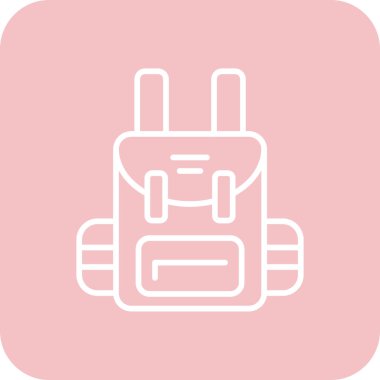 sırt çantası simgesi vektör illüstrasyonu