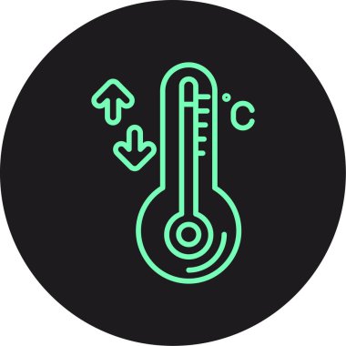 Termometre web simgesi, vektör çizim