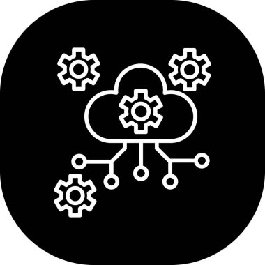 Bulut. Web simgesi basit illüstrasyon