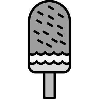 Dondurma ikonu. beyaz üzerinde izole edilmiş web tasarımı için özet krem vektör illüstrasyon simgesi