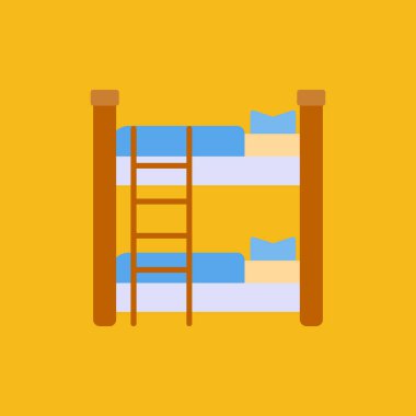 yatak ikonu vektör illüstrasyonu