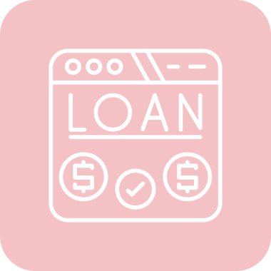 Borç. Web simgesi vektör illüstrasyonu