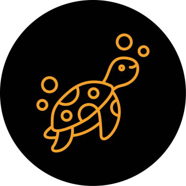 Kaplumbağa. Web simgesi basit illüstrasyon