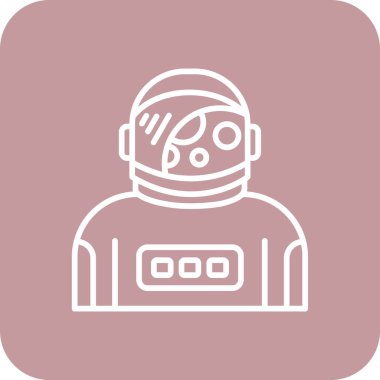 Astronot. Web simgesi basit illüstrasyon