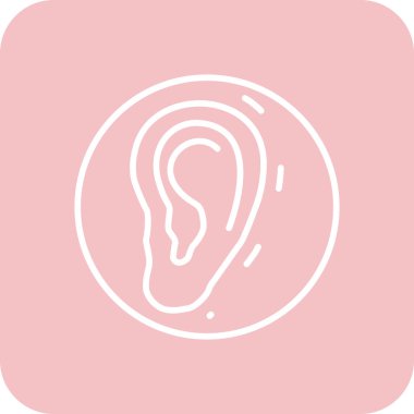 Kulak ikonu. vektör illüstrasyonu