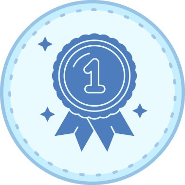 Rozet vektör simgesi modern basit vektör illüstrasyonu