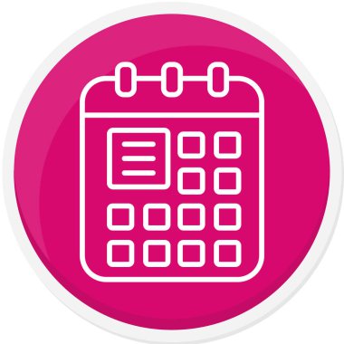 Takvim simgesi, basit vektör tasarımı illüstrasyonu