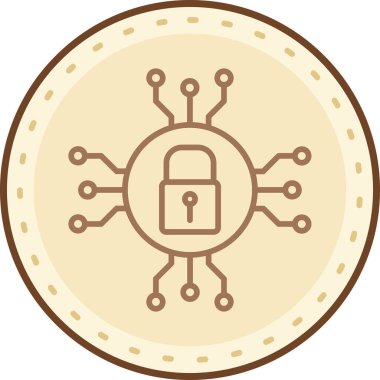 Kilit modern simgesinin vektör illüstrasyonu