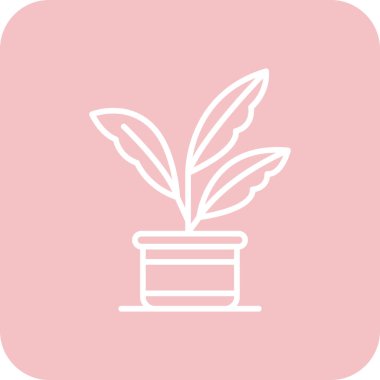 Bitki. Web simgesi basit illüstrasyon