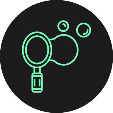 Benzersiz büyüteç vektör simgesi