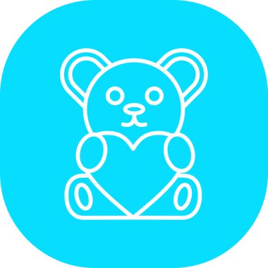 Ayı simgesi, basit tasarım illüstrasyonu