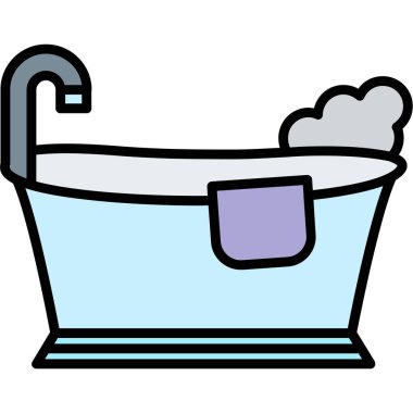 Küvet. Web simgesi basit tasarım