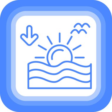 Plaj simge vektör çizim