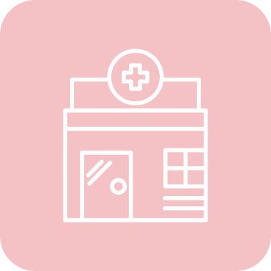 Eczane simgesi, vektör illüstrasyonu basit tasarım