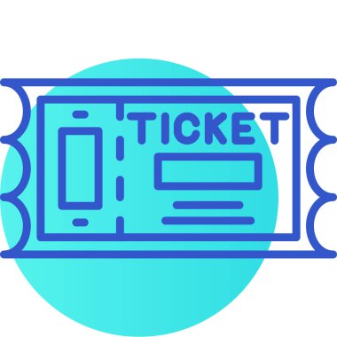 bilet ikonu vektör illüstrasyonu