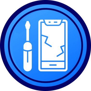 Moda tarzında izole edilmiş telefon tamir simgesi