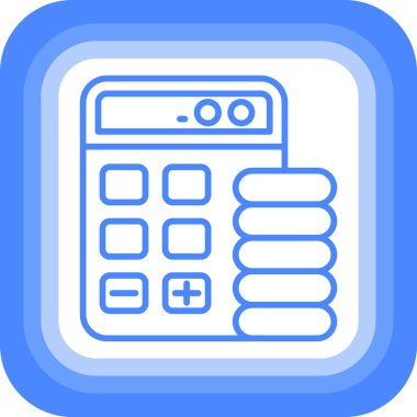 Hesap makinesi. Web simgesi basit illüstrasyon