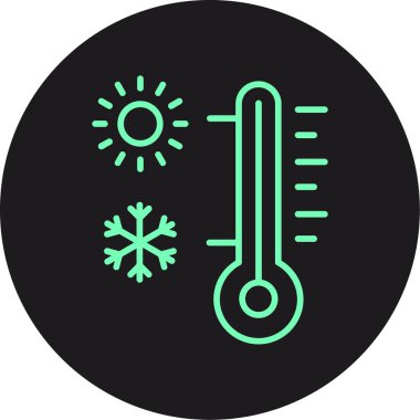 Moda biçimi izole edilmiş arkaplanda termometre simgesi