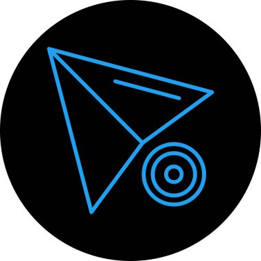 Pusula simgesini. Pusula vektör simgesi web için basit örnek