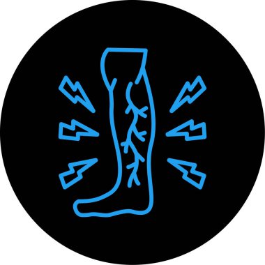 Mavi bir simgenin vektör illüstrasyonu