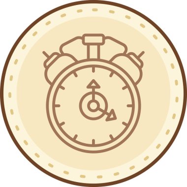 Bir saat simgesinin vektör illüstrasyonu