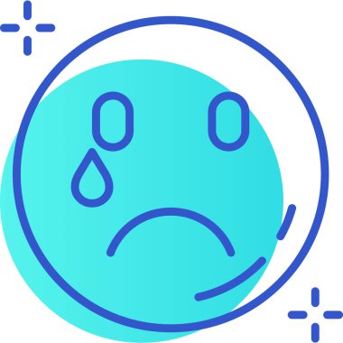 İçi doldurulmuş emoji yüz simgesi - özet biçimi