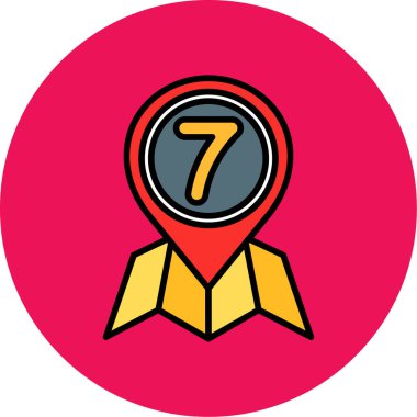 Madalya vektör simgesi modern basit illüstrasyon