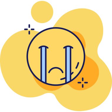 hüzünlü simge tasarım vektörü