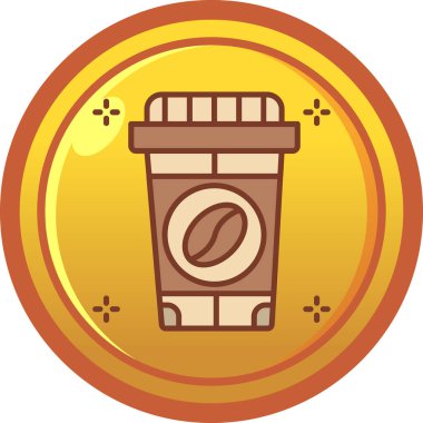 Kahve fincanı vektör simgesi. beyaz arkaplanda izole edilmiş çizgi film vektör illüstrasyonu