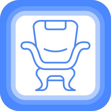 Koltuk. Web simgesi basit illüstrasyon