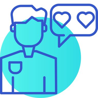 Sohbet iletişim kalp simgesi - özet biçimi