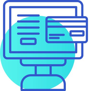 monitör simgesi, vektör illüstrasyonu basit tasarım