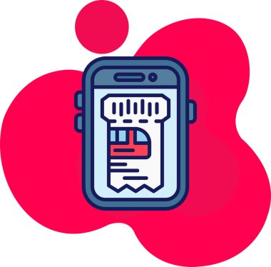 Akıllı telefon simgesi vektör illüstrasyon tasarımlı telefon