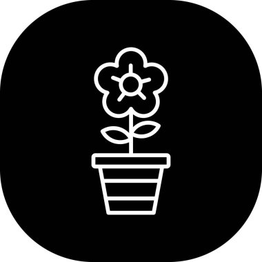 Bitki simgesinin vektör illüstrasyonu