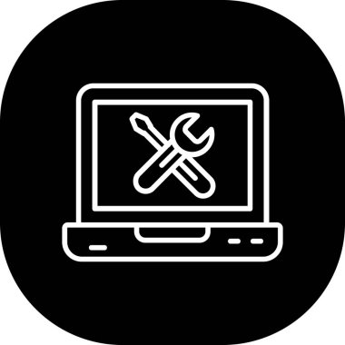 bilgisayar ekranı simgesi, vektör illüstrasyonu