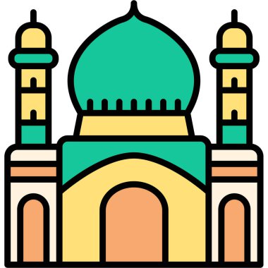 Cami. Web simgesi basit illüstrasyon