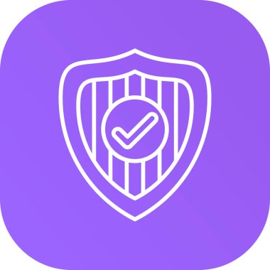 Kalkan simgesinin vektör illüstrasyonu